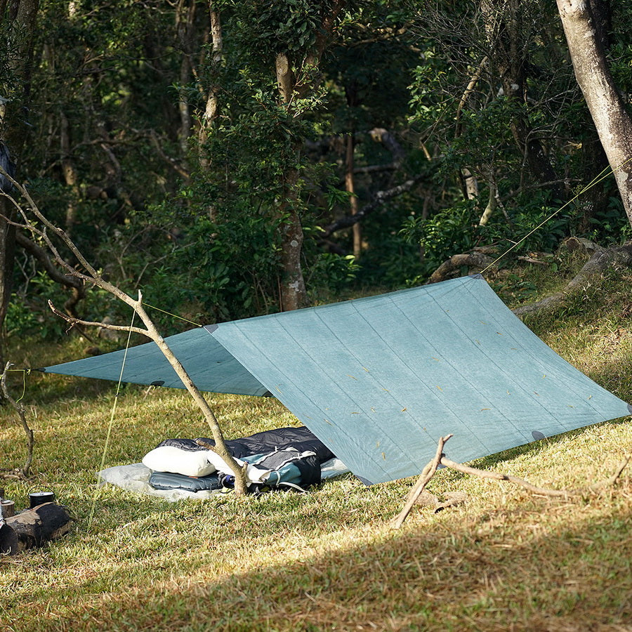 Flat rectangular tarp