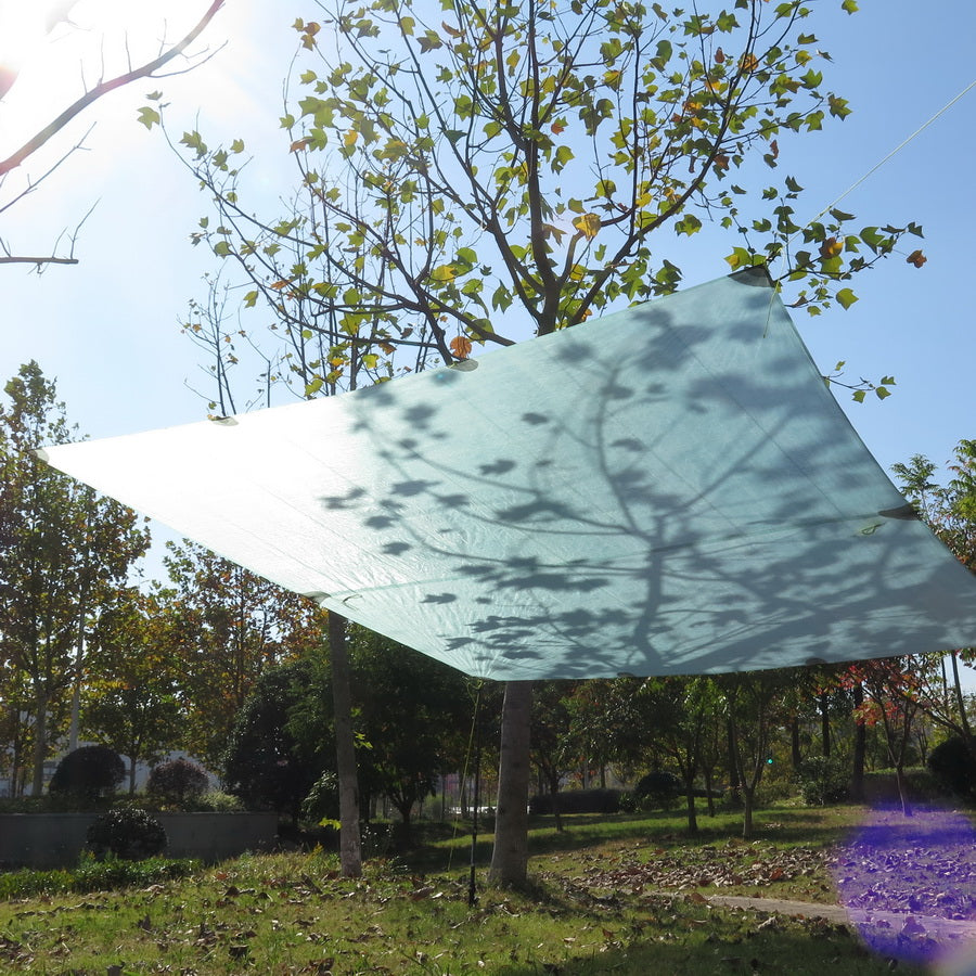 Flat rectangular tarp