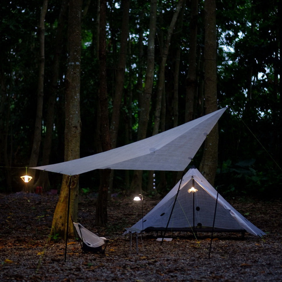 Flat rectangular tarp