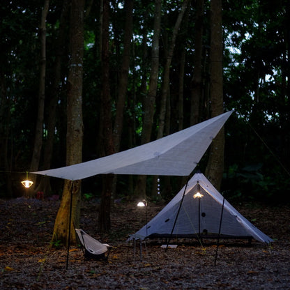 Flat rectangular tarp