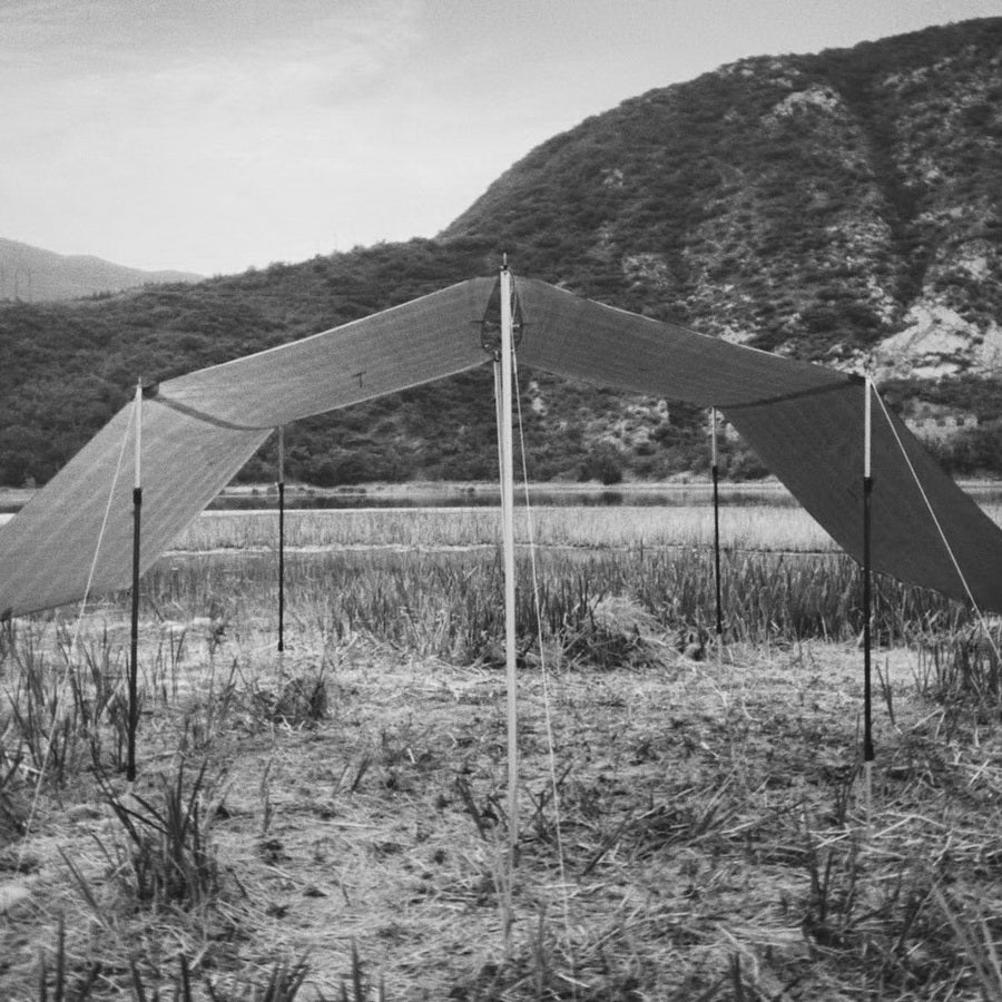 Flat rectangular tarp