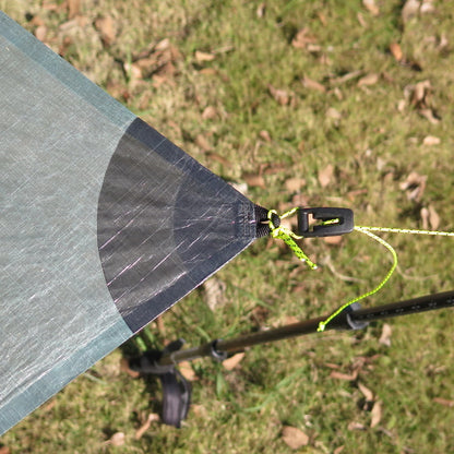 Flat rectangular tarp